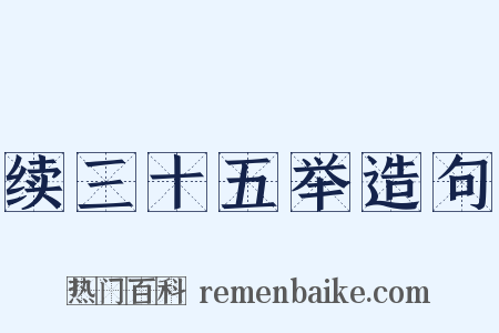 续三十五举造句是什么意思的图片